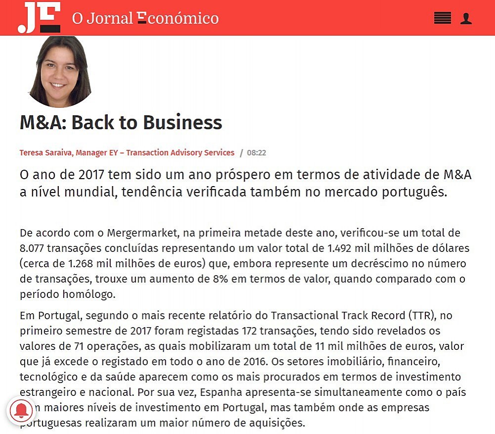 M&A: Back to Business